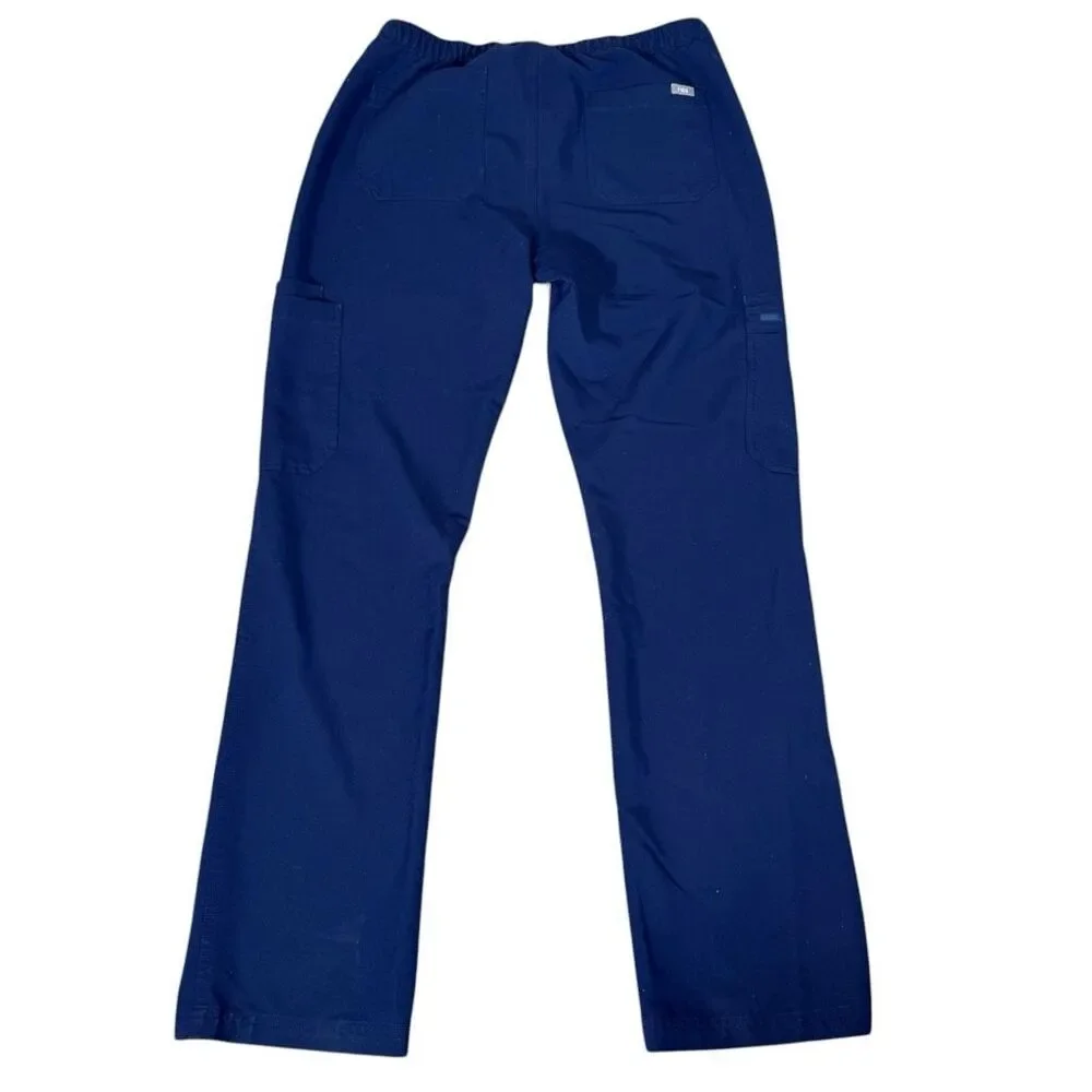 Figs Men's‎ Cairo Navy Cargo Zip Fly Healthcare Nurse Scrub Pants TM3001 Large